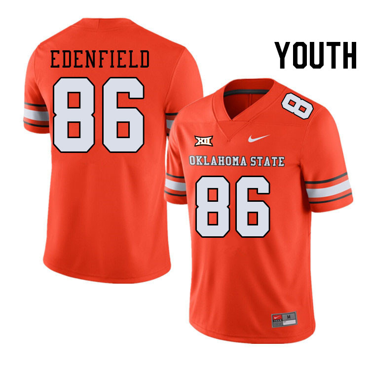 Youth #86 Ian Edenfield Oklahoma State Cowboys College Football Jerseys Stitched-Alternate Orange - Click Image to Close